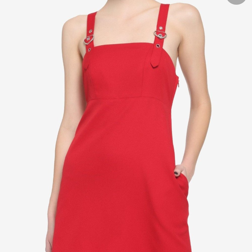 Hot Topic Red Heart Buckle Dress
